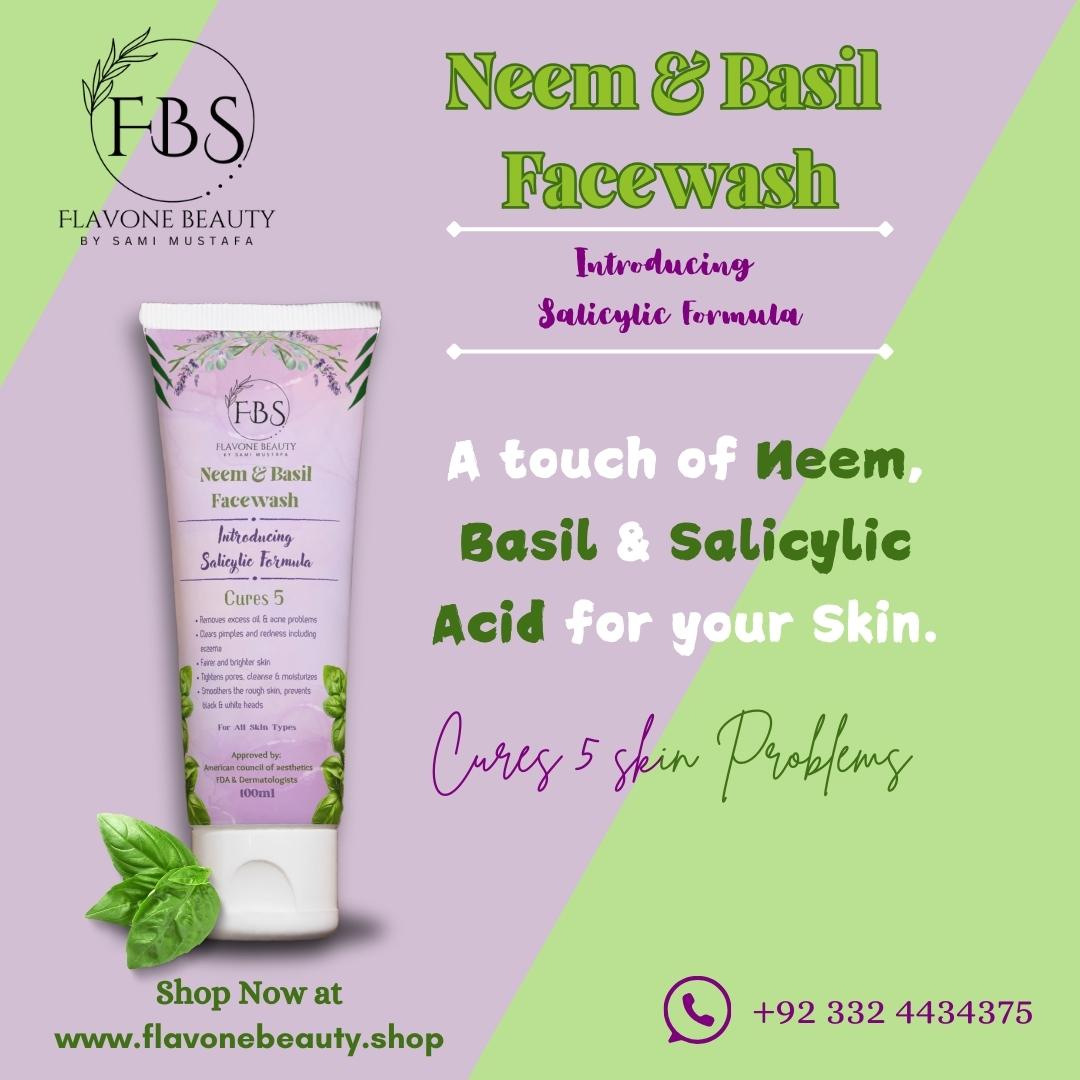 Neem & Basil Facewash | With Salicylic Acid Formulation💚💜