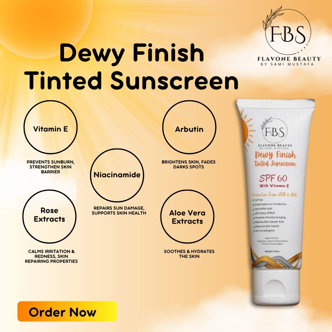 Dewy Finish Tinted Sunscreen🌻 | With Vitamin E & Niacinamide
