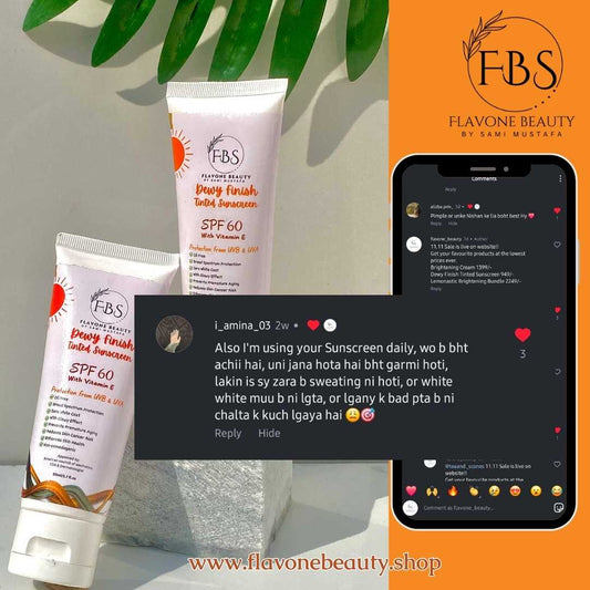Dewy Finish Tinted Sunscreen🌻 | With Vitamin E & Niacinamide