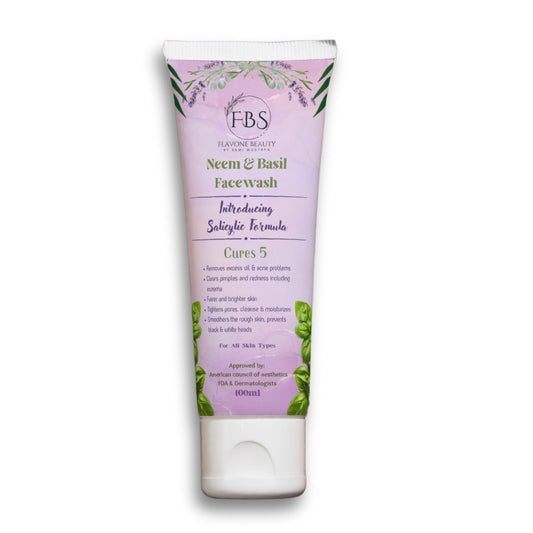 Neem & Basil Facewash | With Salicylic Acid Formulation💚💜